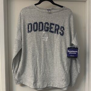 Gray Dodgers Sweatshirt with Blue Sequins